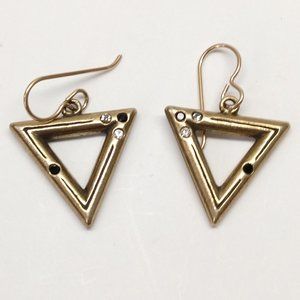 Patricia Locke Gold Tone Earring Signed